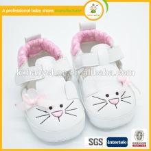 Suave piel de pu gato lindo gato zapatos zapatos de bebé casual